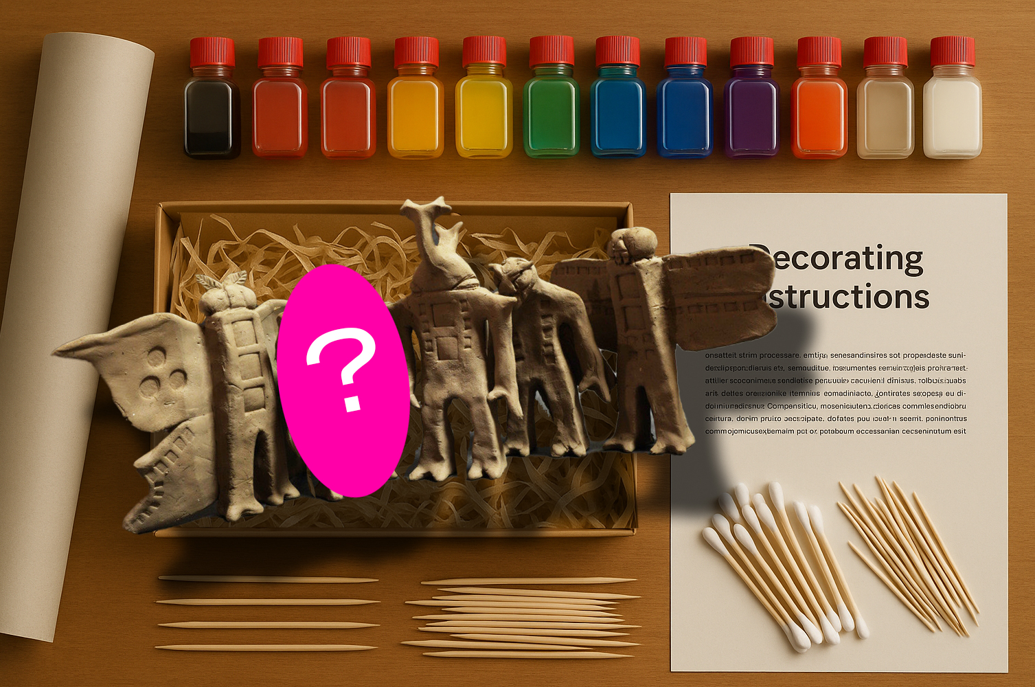 予約のイメージ（カレンダーと箱＋作品を手前に並べた構図）